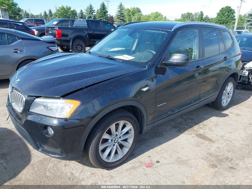 2014 BMW X3 VIN 5UXWX9C56E0D19736 IAAI salvage auction — RIGHT FRONT, Clear (Michigan), sold $2,250 on 2026-07-30 (photo 2)
