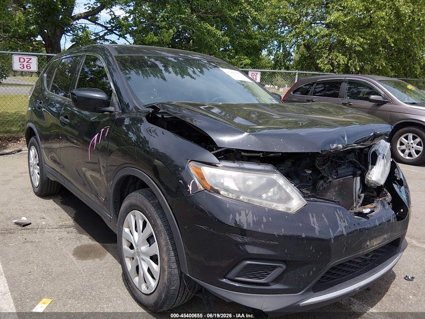 2016 Nissan Rogue VIN KNMAT2MVXGP696641 IAAI salvage auction — FRONT END, Salvage (New Jersey), sold $50 on 2026-07-27 (photo 1)