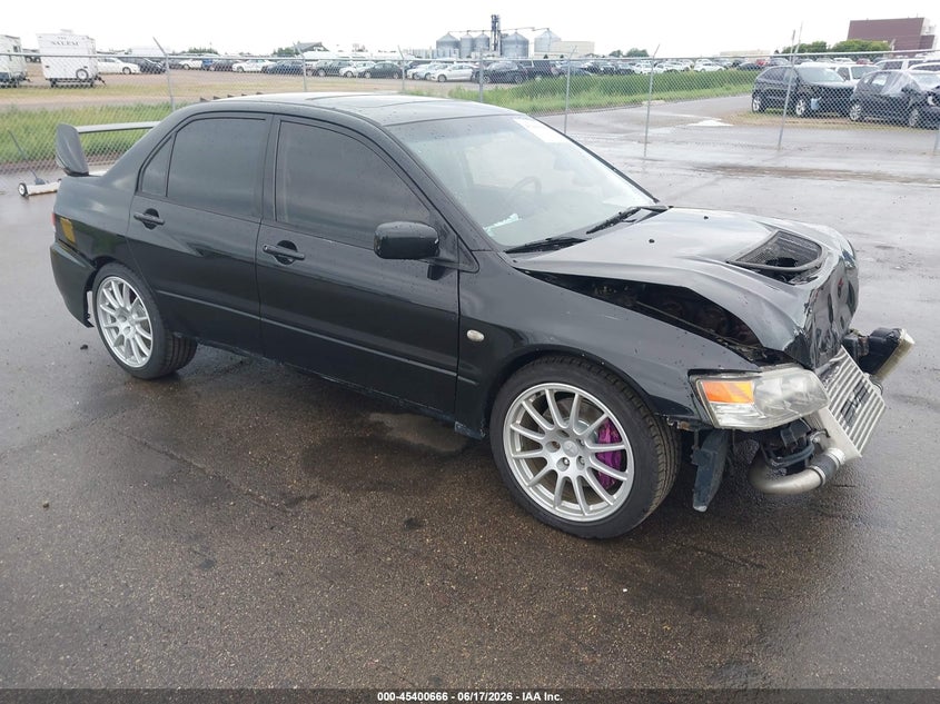 2003 Mitsubishi Lancer evolution VIN JA3AH86F73U103662 IAAI salvage auction — FRONT END, Salvage (Minnesota), sold $8,100 on 2026-08-21 (photo 1)