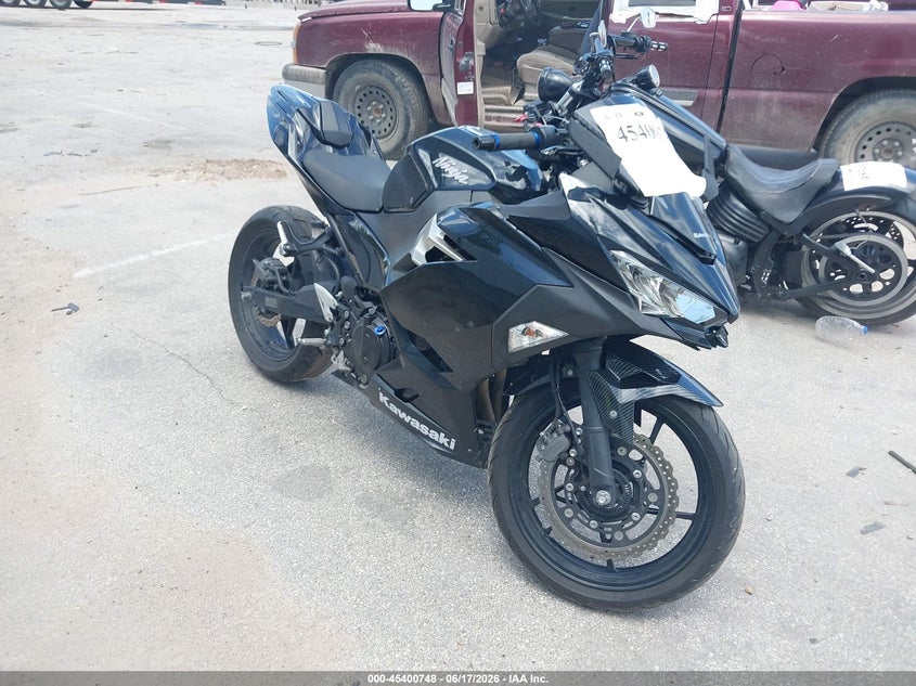 2018 Kawasaki Ex VIN JKAEXKG10JDA04598 IAAI salvage auction — FRONT END, Original (Texas), sold $2,250 on 2026-07-07 (photo 1)