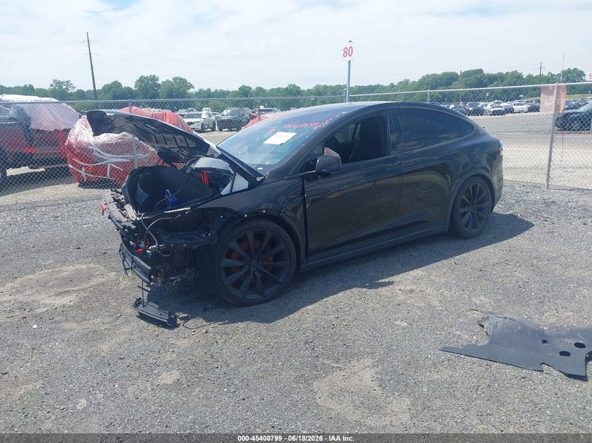 2021 Tesla Model x VIN 5YJXCBE47MF323353 IAAI salvage auction — FRONT END, Salvage - Greater Than 75% (Maryland), sold $7,575 on 2026-07-13 (photo 2)