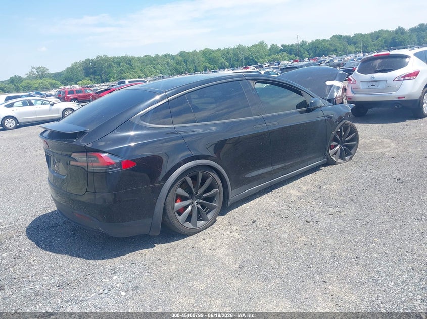 2021 Tesla Model x VIN 5YJXCBE47MF323353 IAAI salvage auction — FRONT END, Salvage - Greater Than 75% (Maryland), sold $7,575 on 2026-07-13 (photo 4)