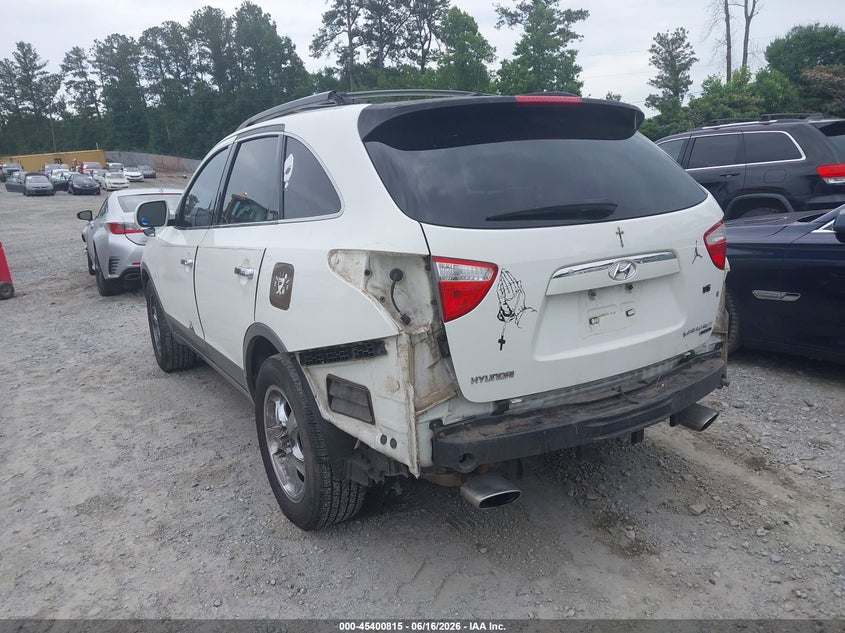 2010 Hyundai Veracruz VIN KM8NU4CC8AU116253 IAAI salvage auction — REAR END, Salvage (Georgia), sold $1,500 on 2026-07-16 (photo 3)