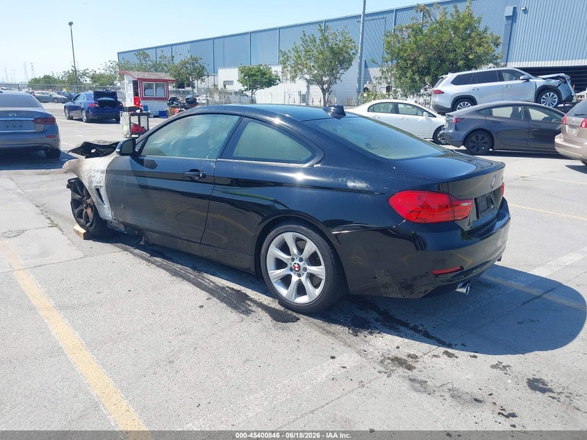 2014 BMW 4er VIN WBA3R1C53EK191437 IAAI salvage auction — Burn Engine, Non-Repairable (California), sold $150 on 2026-07-13 (photo 3)
