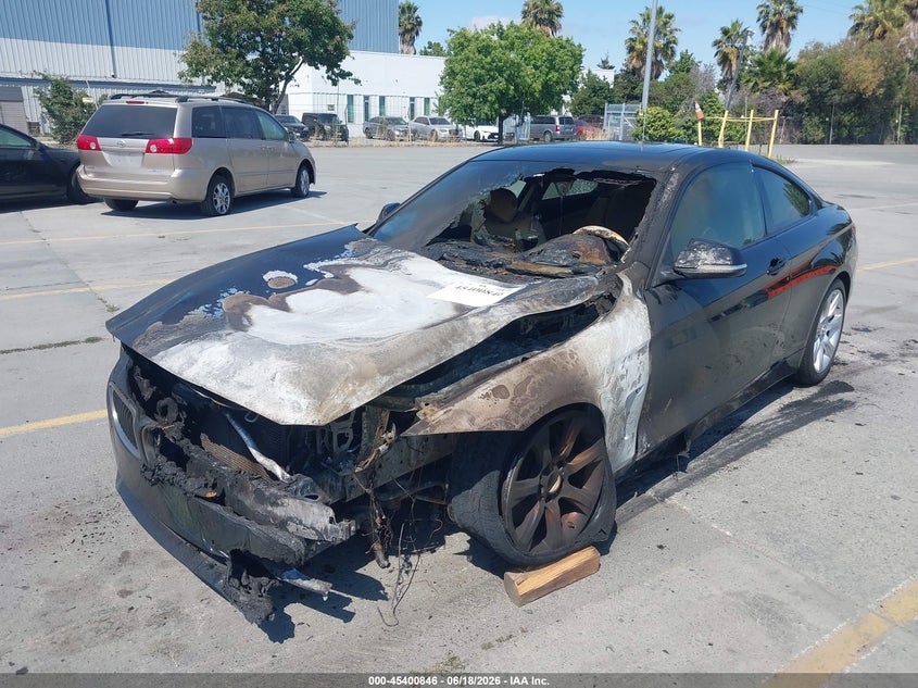 2014 BMW 4er VIN WBA3R1C53EK191437 IAAI salvage auction — Burn Engine, Non-Repairable (California), sold $150 on 2026-07-13 (photo 6)