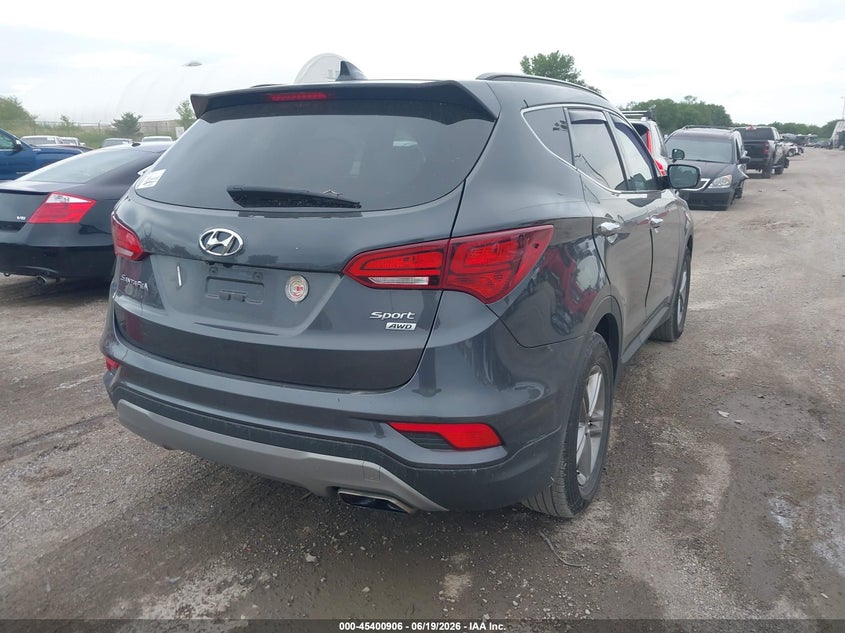 2017 Hyundai Santa fe VIN 5XYZUDLB6HG384694 IAAI salvage auction — FRONT END, Salvage Title, sold $1,700 on 2026-07-29 (photo 4)