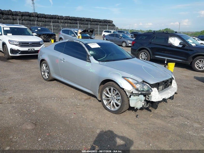 2012 Infiniti G VIN JN1CV6EL0CM472896 IAAI salvage auction — FRONT END, Salvage (Pennsylvania), sold $25 on 2026-07-31 (photo 1)