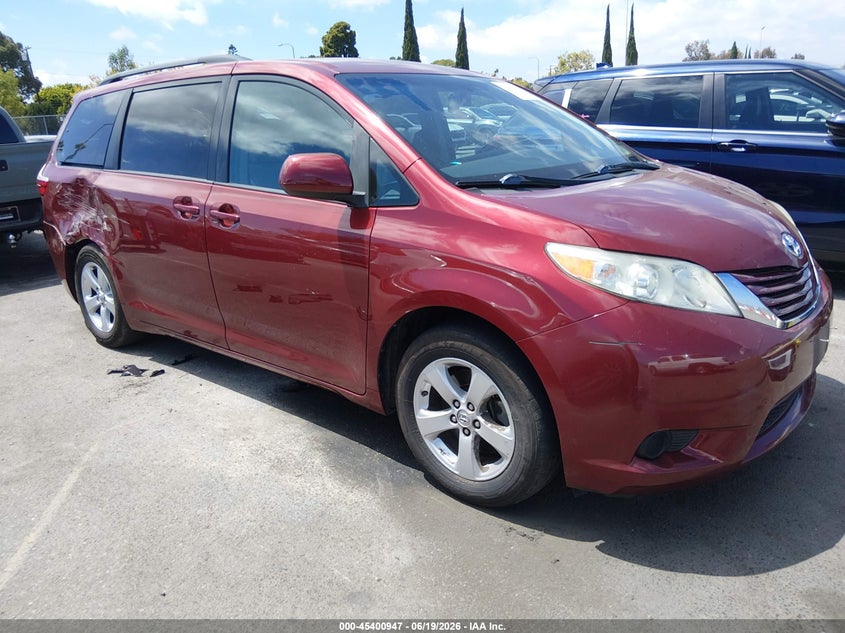 2017 Toyota Sienna VIN 5TDKZ3DC9HS880533 IAAI salvage auction — LEFT & RIGHT, Salvage (California), sold $25 on 2026-07-23 (photo 1)