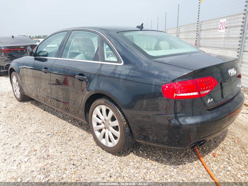 2011 Audi A4 VIN WAUHFAFL2BN002473 IAAI salvage auction — NORMAL WEAR, Clear (Alabama), sold $425 on 2026-07-07 (photo 3)