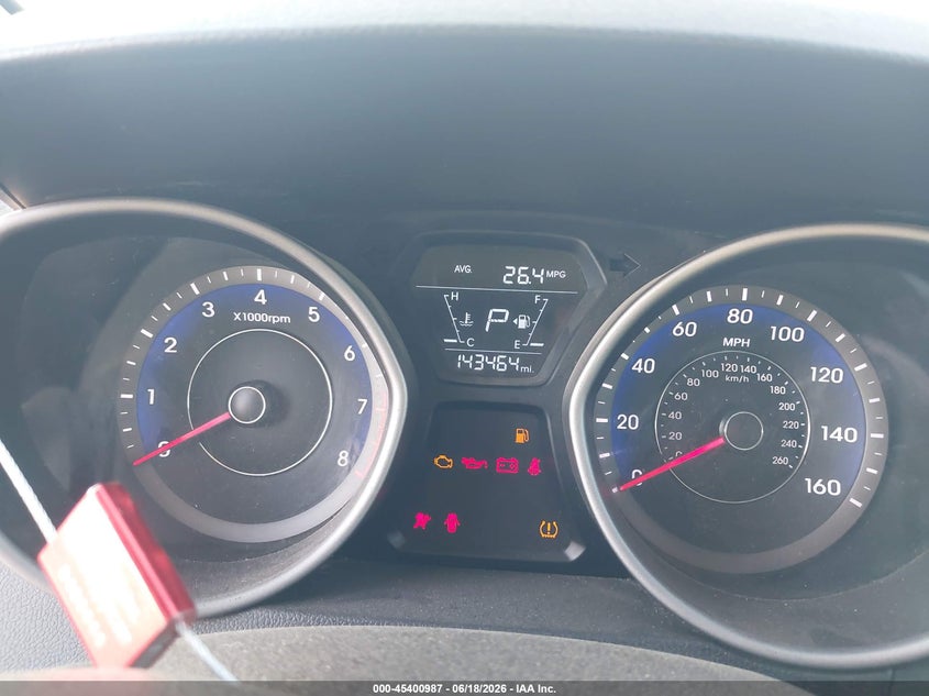 2015 Hyundai Elantra VIN KMHDH4AE9FU286164 IAAI salvage auction — WATER/FLOOD, Salvage (Texas), sold $25 on 2026-07-30 (photo 7)
