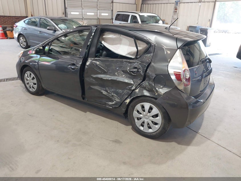 2013 Toyota Prius c VIN JTDKDTB36D1546369 IAAI salvage auction — REAR END, Salvage (North Carolina), sold $775 on 2026-07-30 (photo 3)