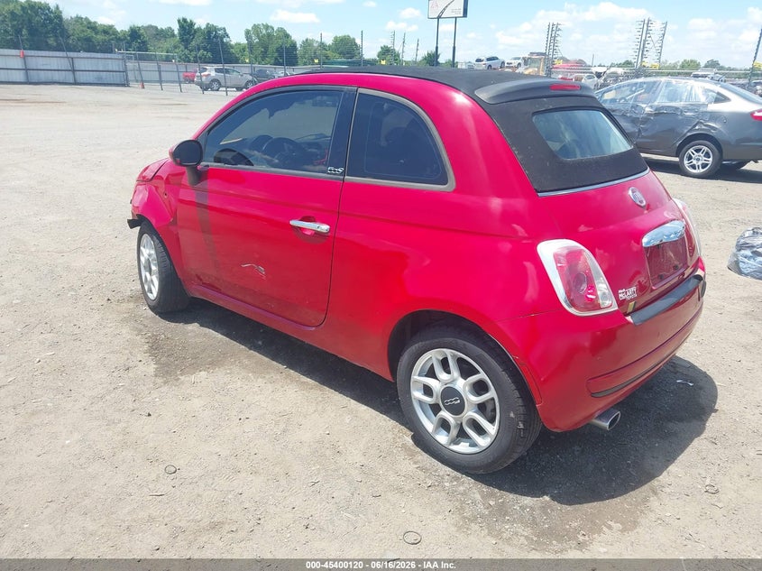 2013 Fiat 500 VIN 3C3CFFDR0DT612199 IAAI salvage auction — FRONT END, Salvage (Arkansas), sold $525 on 2026-07-29 (photo 3)