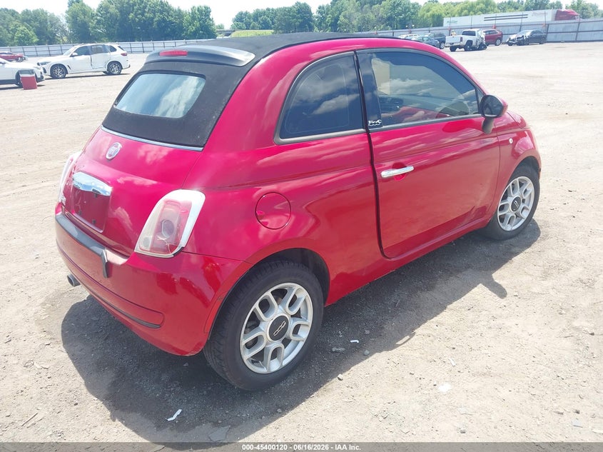 2013 Fiat 500 VIN 3C3CFFDR0DT612199 IAAI salvage auction — FRONT END, Salvage (Arkansas), sold $525 on 2026-07-29 (photo 4)