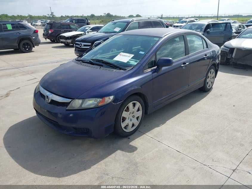 2011 Honda Civic VIN 19XFA1F53BE005591 IAAI salvage auction — LEFT REAR, Original (Texas), sold $850 on 2026-07-10 (photo 2)