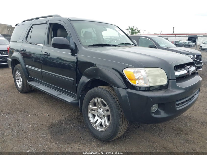 2005 Toyota Sequoia VIN 5TDZT38A85S250149 IAAI salvage auction — FRONT END, Salvage (New Jersey), sold $1,000 on 2026-07-31 (photo 1)