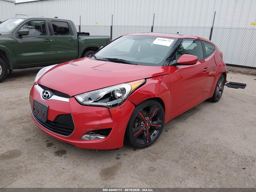 2015 Hyundai Veloster VIN KMHTC6AD3FU241329 IAAI salvage auction — LEFT FRONT, Salvage (California), sold $1,050 on 2026-07-13 (photo 2)