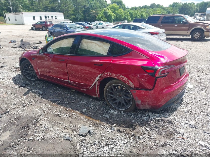2024 Tesla Model 3 VIN 5YJ3E1EAXRF830215 IAAI salvage auction — LEFT SIDE, Salvage (Georgia), sold $7,500 on 2026-08-02 (photo 3)