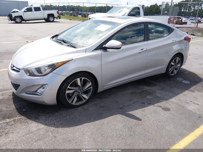 2014 Hyundai Elantra VIN KMHDH4AE4EU113277 IAAI salvage auction — THEFT, Salvage (South Carolina), sold $25 on 2026-07-22 (photo 2)