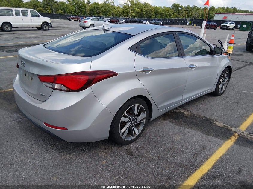 2014 Hyundai Elantra VIN KMHDH4AE4EU113277 IAAI salvage auction — THEFT, Salvage (South Carolina), sold $25 on 2026-07-22 (photo 4)
