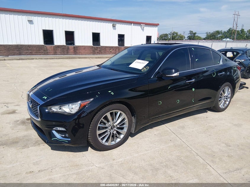 2022 Infiniti Q50 VIN JN1EV7BRXNM342327 IAAI salvage auction — ROOF, Salvage Title, sold $10,150 on 2026-08-25 (photo 2)