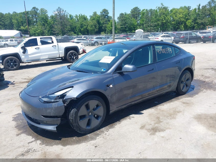 2023 Tesla Model 3 VIN 5YJ3E1EA1PF678001 IAAI salvage auction — FRONT END, Salvage (Virginia), sold $9,200 on 2026-07-10 (photo 2)
