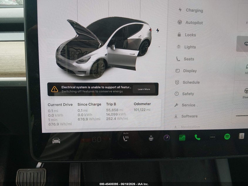 2021 Tesla Model y VIN 5YJYGDED9MF192785 IAAI salvage auction — UNKNOWN, Clear (Texas), sold $12,000 on 2026-07-08 (photo 7)