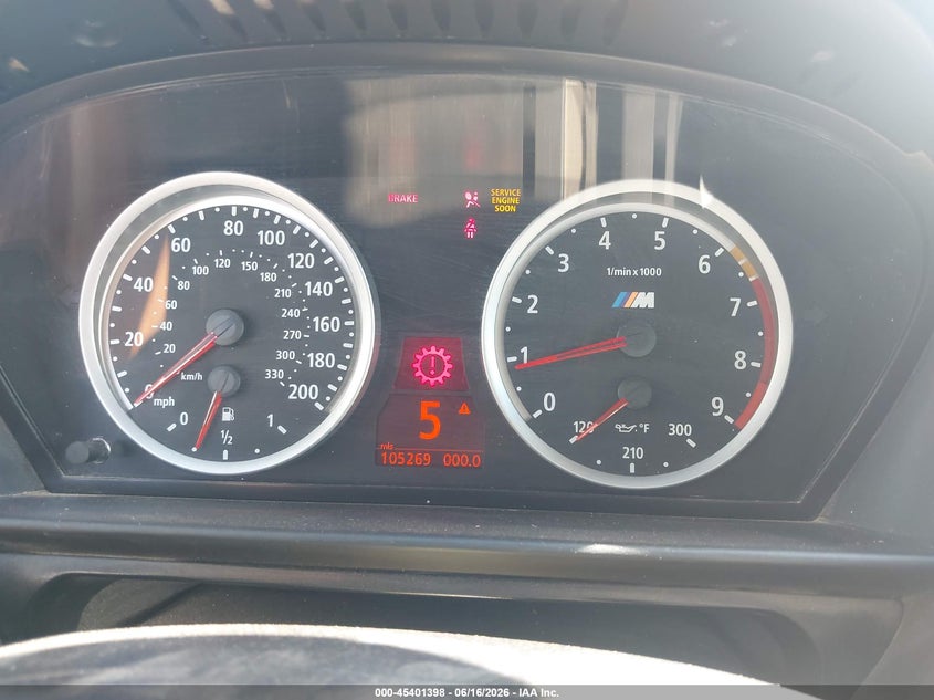 2006 BMW M5 VIN WBSNB93536B581964 IAAI salvage auction — NORMAL WEAR, Original (Texas), sold $8,400 on 2026-07-14 (photo 7)