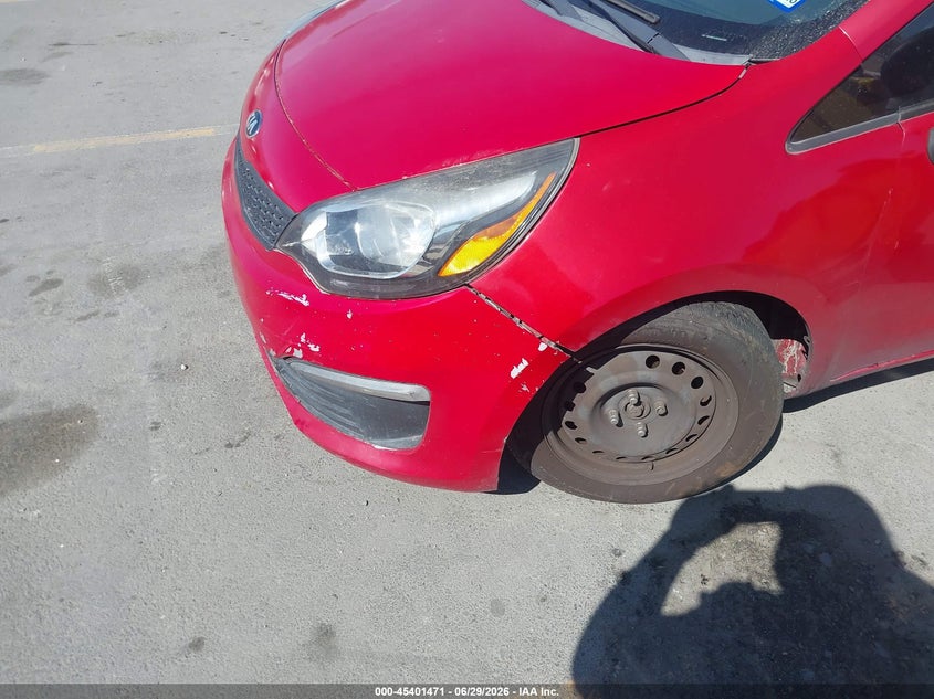 2014 Kia Rio VIN KNADM4A31E6332584 IAAI salvage auction — NORMAL WEAR, Clear-Dealer Only (Texas), sold $25 on 2026-07-29 (photo 6)