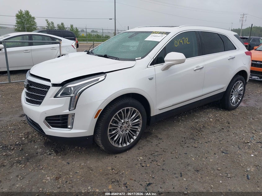 2017 Cadillac Xt5 VIN 1GYKNDRS5HZ132940 IAAI salvage auction — RIGHT FRONT, Clear (Wisconsin), sold $1,800 on 2026-07-23 (photo 2)