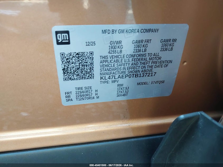 2026 Buick Envista VIN KL47LAEP0TB137217 IAAI salvage auction — SIDE, Salvage (Virginia), sold $3,550 on 2026-07-28 (photo 9)