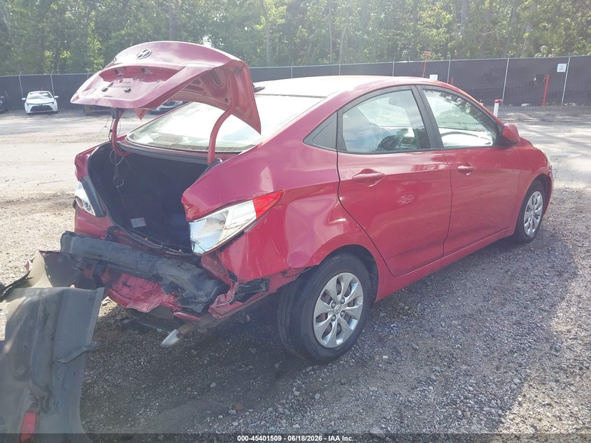 2016 Hyundai Accent VIN KMHCT4AE4GU093660 IAAI salvage auction — REAR END, Salvage (South Carolina), sold $725 on 2026-07-22 (photo 4)