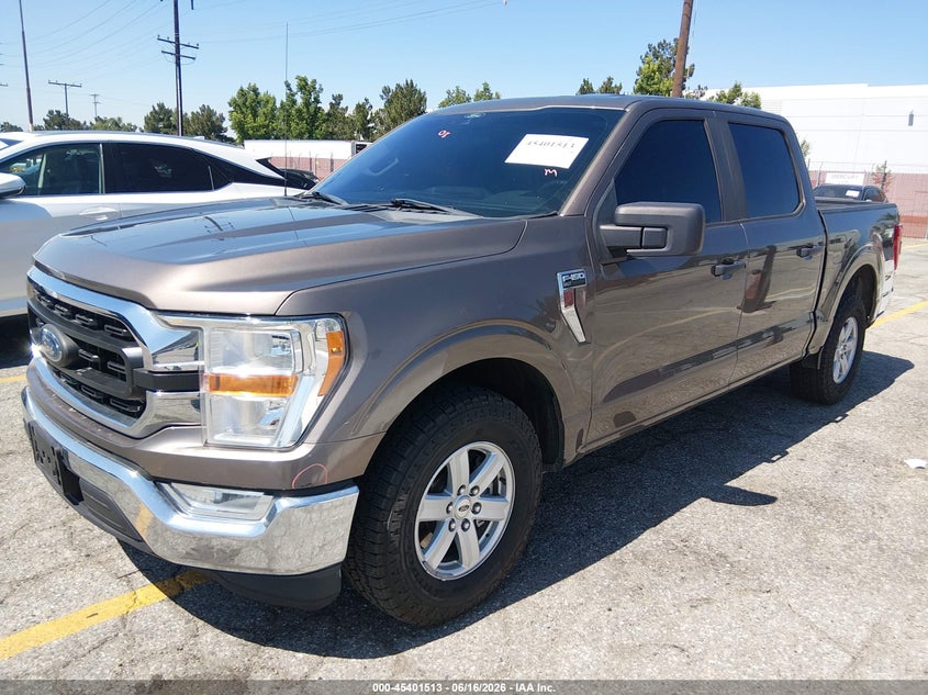 2021 Ford F-150 VIN 1FTEW1CP7MKE70619 IAAI salvage auction — LEFT FRONT, Sf97 (California), sold $18,700 on 2026-07-28 (photo 2)