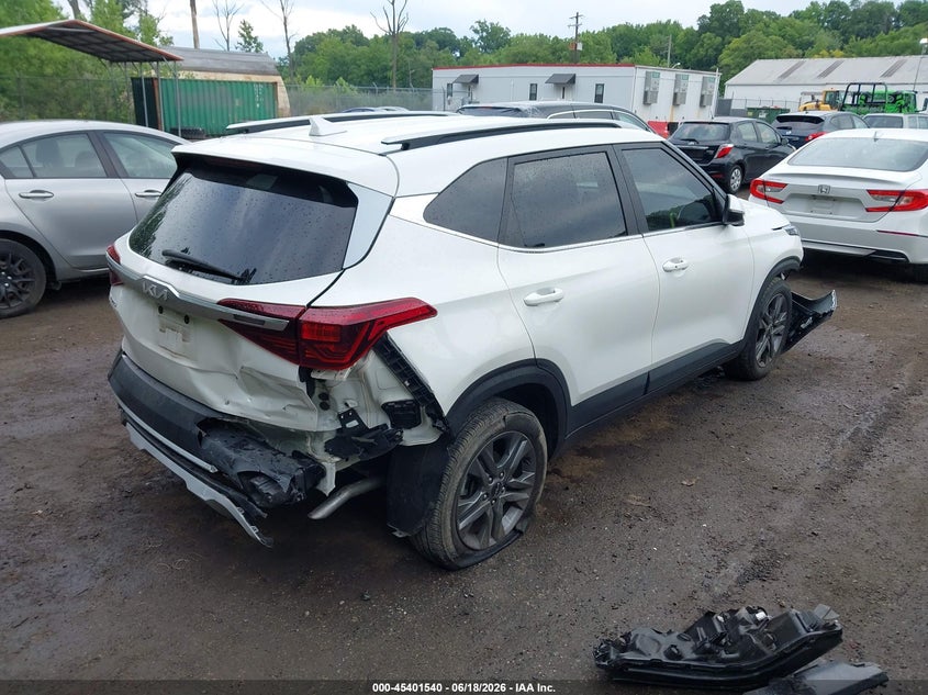 2023 Kia Seltos VIN KNDEU2AA1P7447323 IAAI salvage auction — FRONT END, Salvage - Greater Than 75% (Maryland), sold $3,750 on 2026-07-28 (photo 4)