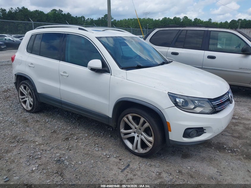 2012 Volkswagen Tiguan VIN WVGAV7AX2CW557810 IAAI salvage auction — REPOSSESSION, Nrc Lienholder Repossession Paperwork (Georgia), sold $850 on 2026-07-17 (photo 1)