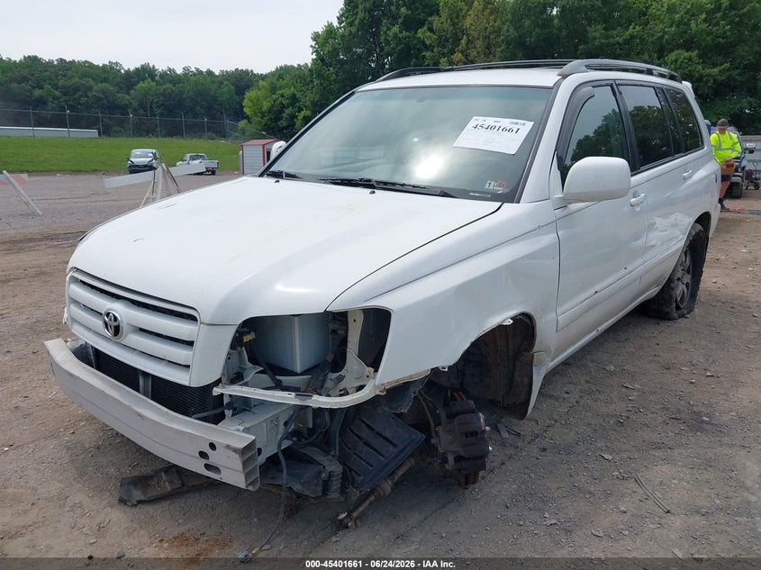 2005 Toyota Highlander VIN JTEEP21A850089324 IAAI salvage auction — FRONT END, Clear (Tennessee), sold $500 on 2026-07-23 (photo 2)