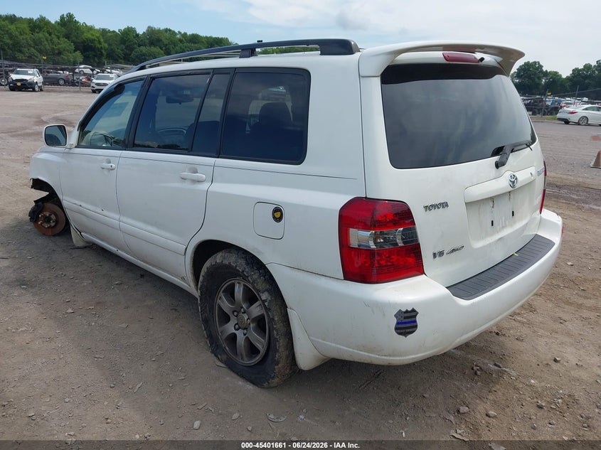 2005 Toyota Highlander VIN JTEEP21A850089324 IAAI salvage auction — FRONT END, Clear (Tennessee), sold $500 on 2026-07-23 (photo 3)