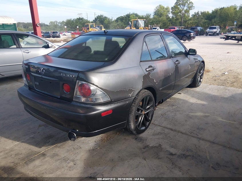 2001 Lexus Is 300 VIN JTHBD182210004107 IAAI salvage auction — NORMAL WEAR, Clear (Florida), sold $475 on 2026-07-07 (photo 4)