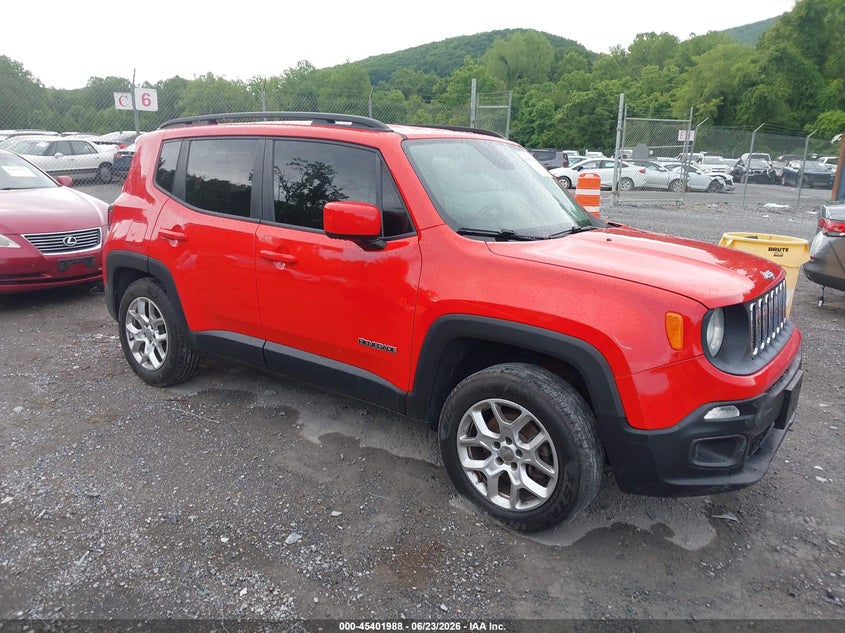2016 Jeep Renegade VIN ZACCJBBT4GPC54392 IAAI salvage auction — REAR END, Clear (Virginia), sold $550 on 2026-07-21 (photo 1)