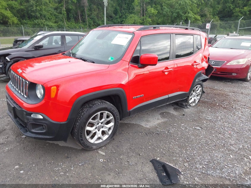 2016 Jeep Renegade VIN ZACCJBBT4GPC54392 IAAI salvage auction — REAR END, Clear (Virginia), sold $550 on 2026-07-21 (photo 2)