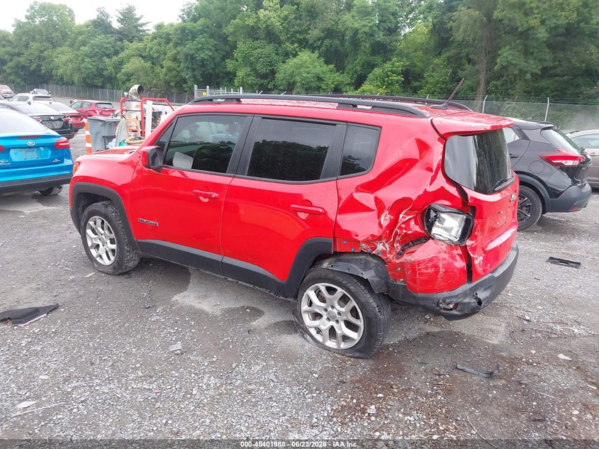 2016 Jeep Renegade VIN ZACCJBBT4GPC54392 IAAI salvage auction — REAR END, Clear (Virginia), sold $550 on 2026-07-21 (photo 3)
