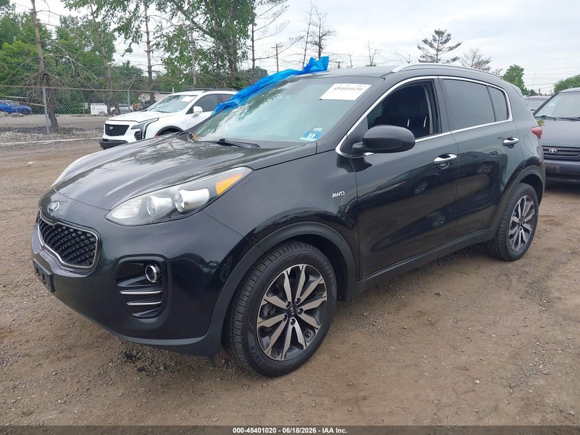 2017 Kia Sportage VIN KNDPNCAC8H7289836 IAAI salvage auction — FRONT END, Salvage (New Jersey), sold $1,900 on 2026-07-31 (photo 2)