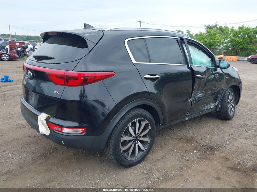 2017 Kia Sportage VIN KNDPNCAC8H7289836 IAAI salvage auction — FRONT END, Salvage (New Jersey), sold $1,900 on 2026-07-31 (photo 4)