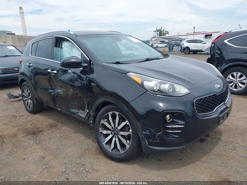 2017 Kia Sportage VIN KNDPNCAC8H7289836 IAAI salvage auction — FRONT END, Salvage (New Jersey), sold $1,900 on 2026-07-31 (photo 6)