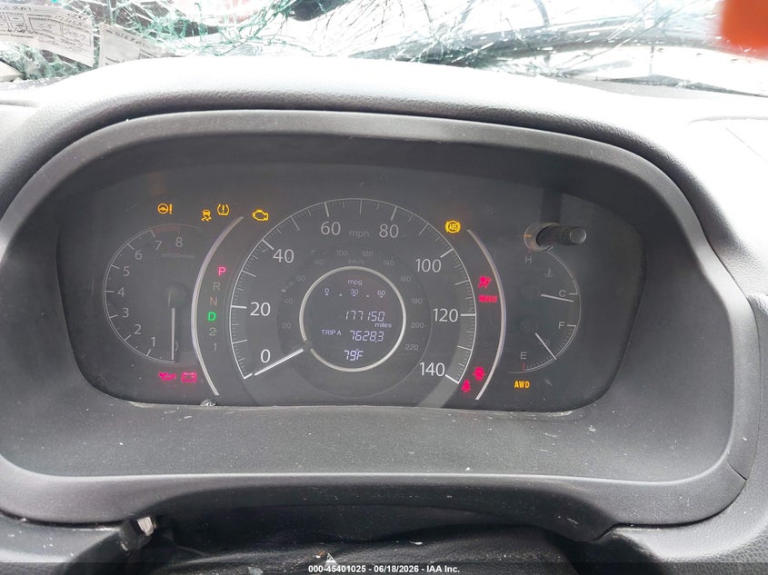 2014 Honda Cr-v VIN 5J6RM4H39EL100888 IAAI salvage auction — FRONT END, Salvage Title, sold $750 on 2026-07-17 (photo 7)