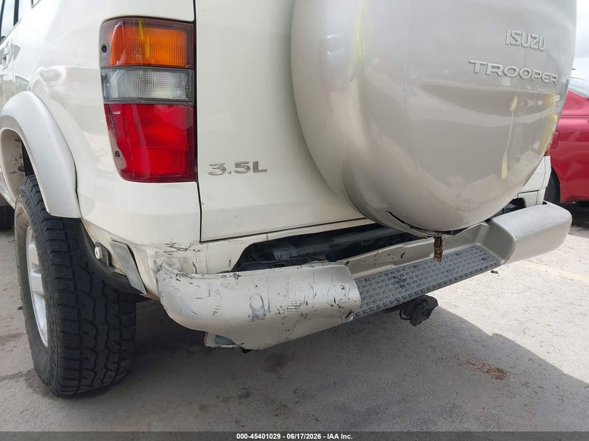 1999 Isuzu Trooper VIN JACDJ58XXX7926824 IAAI salvage auction — REAR END, Salvage (Texas), sold $325 on 2026-07-23 (photo 6)