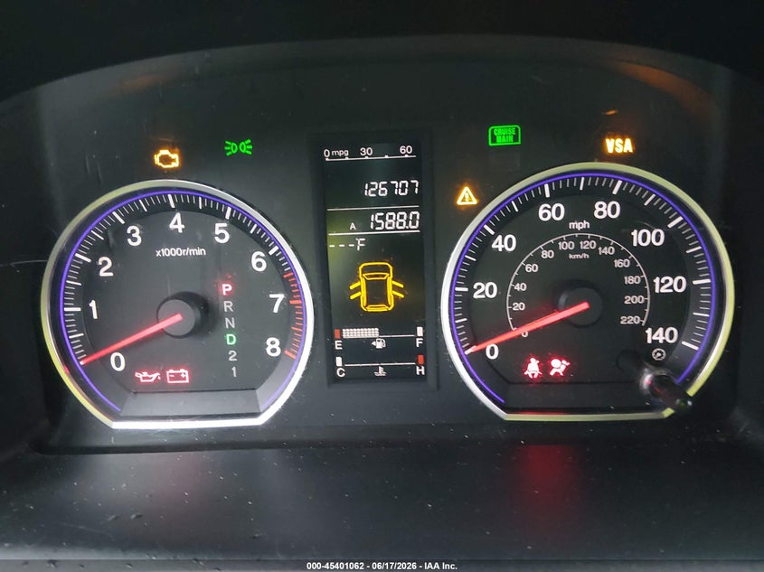 2009 Honda Cr-v VIN JHLRE48779C008046 IAAI salvage auction — FRONT & REAR, Salvage (Illinois), sold $450 on 2026-07-28 (photo 7)