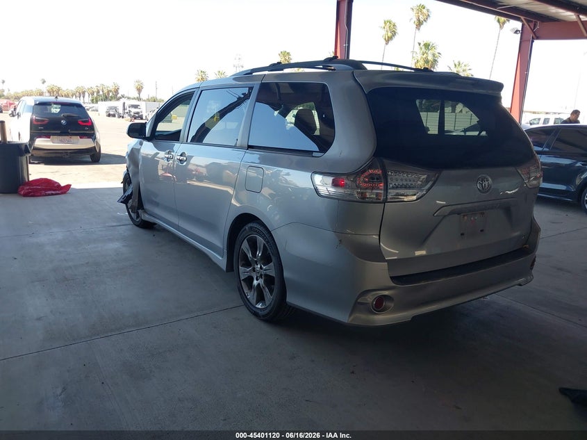 2014 Toyota Sienna VIN 5TDXK3DC6ES472481 IAAI salvage auction — LEFT FRONT, Salvage (California), sold $4,250 on 2026-07-14 (photo 3)