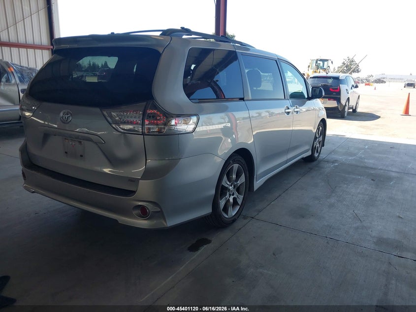 2014 Toyota Sienna VIN 5TDXK3DC6ES472481 IAAI salvage auction — LEFT FRONT, Salvage (California), sold $4,250 on 2026-07-14 (photo 4)