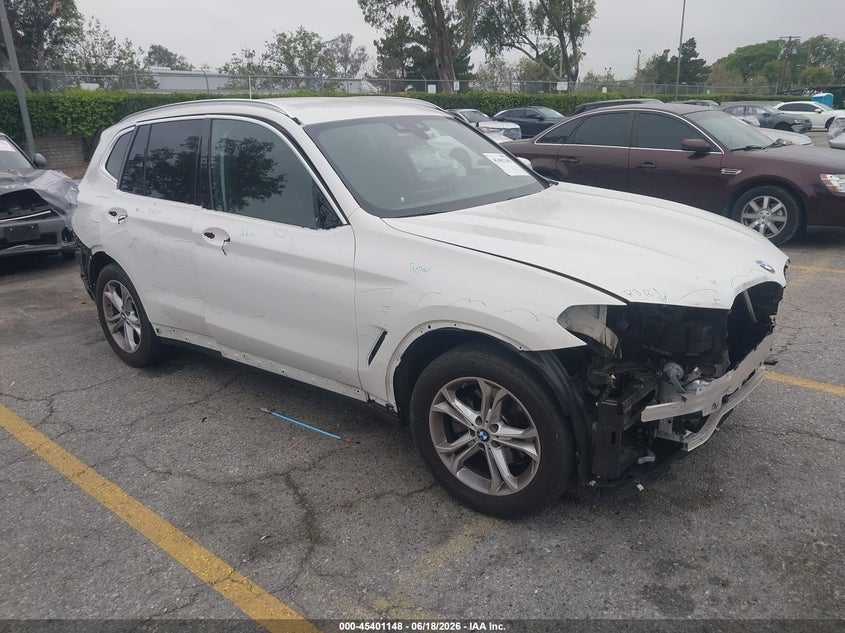 2021 BMW X3 VIN 5UXTY3C00M9G04041 IAAI salvage auction — FRONT END, Salvage (California), sold $8,600 on 2026-07-07 (photo 1)