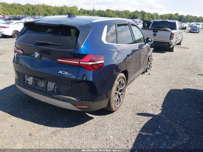 2025 BMW X3 VIN 5UX53GP03S9Y63867 IAAI salvage auction — RIGHT FRONT, Salvage Title, sold $17,100 on 2026-07-27 (photo 4)